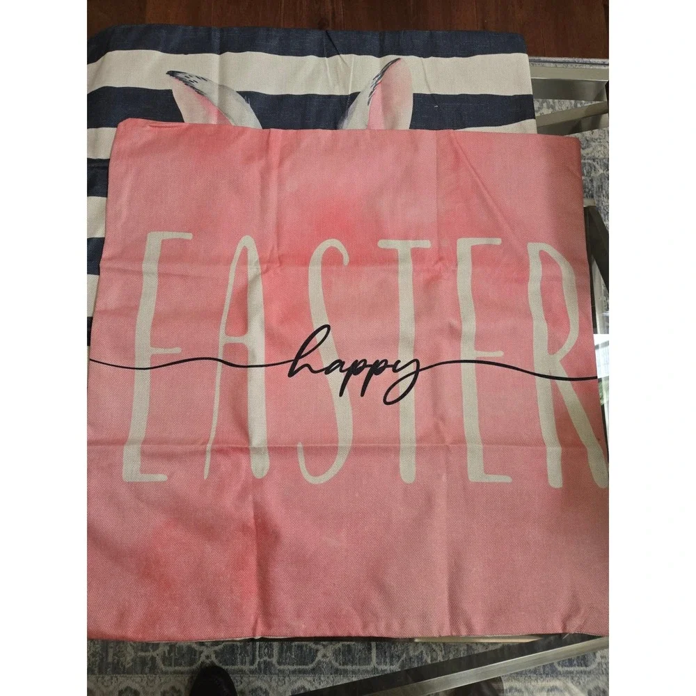 4 pack 24x24‎ Easter Pillow Covers Spring Floral Accent Decorative Case